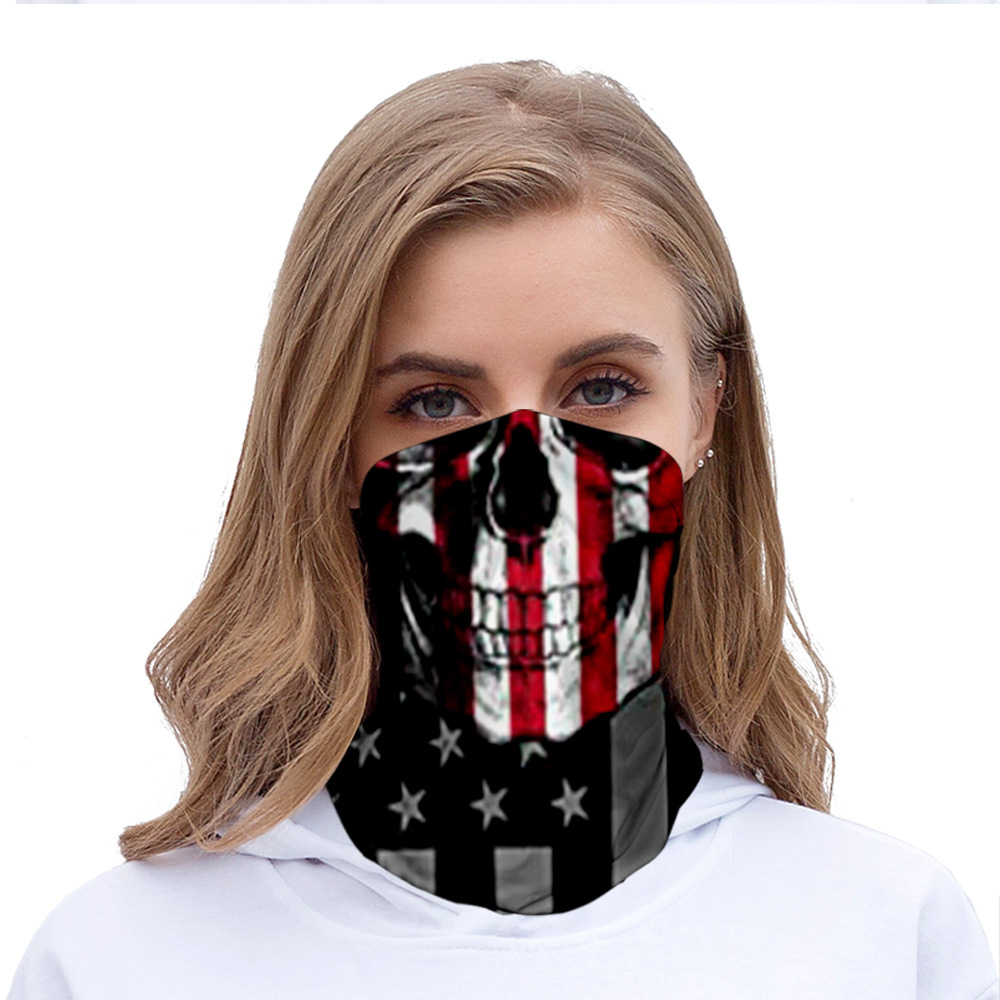 来图定制 保视佳 骷髅头户外骑行防晒围脖3d多功能男女运动头巾