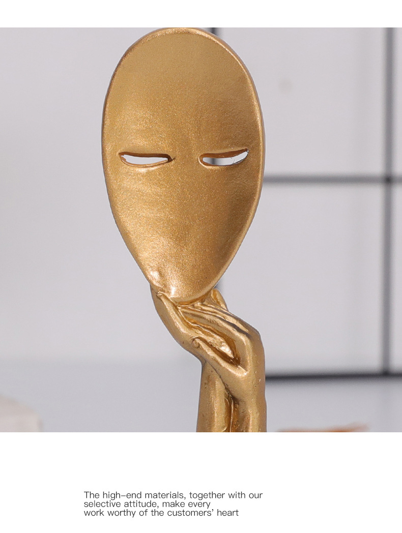 欧式创意迷你抽象艺术人脸面具摆件客厅家居装饰品摆设工艺品礼品