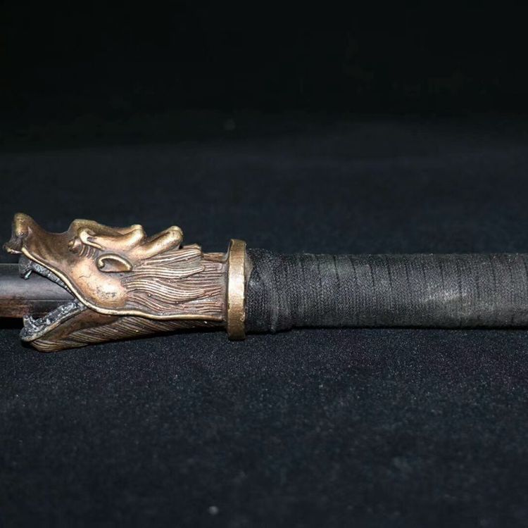 珍藏十八般兵器纯铜南瓜锤流星锤摆件 古玩仿古做旧铜器工艺品