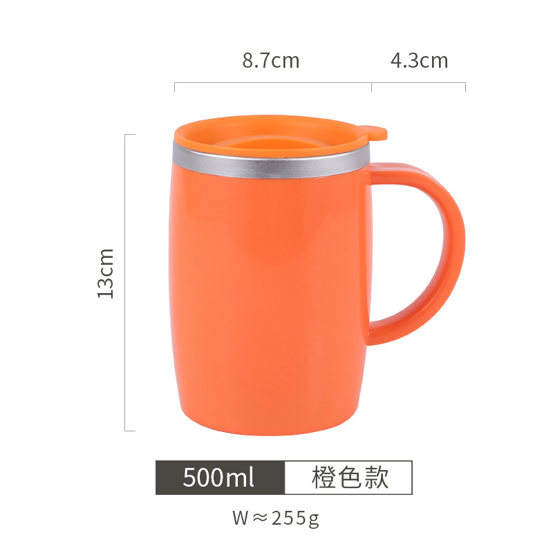 Stainless Steel Double Wall Insulation Anti-Scalding Water Cup Rotating Cover Controllable Heat Dissipation Multifunctional Coffee Milk Tea Daily Tea Cup