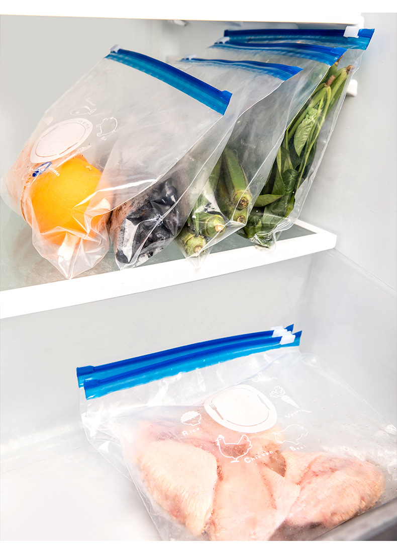 家用冰箱自封抽取式盒装食品袋水果蔬菜拉链式塑料密封密实保鲜袋