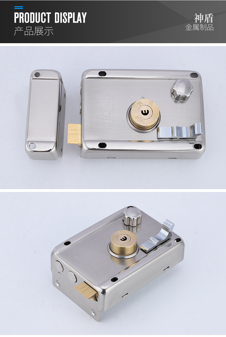 老式铁门防盗锁 公寓出租屋机械门锁 不锈钢铜芯机械门锁厂家批发