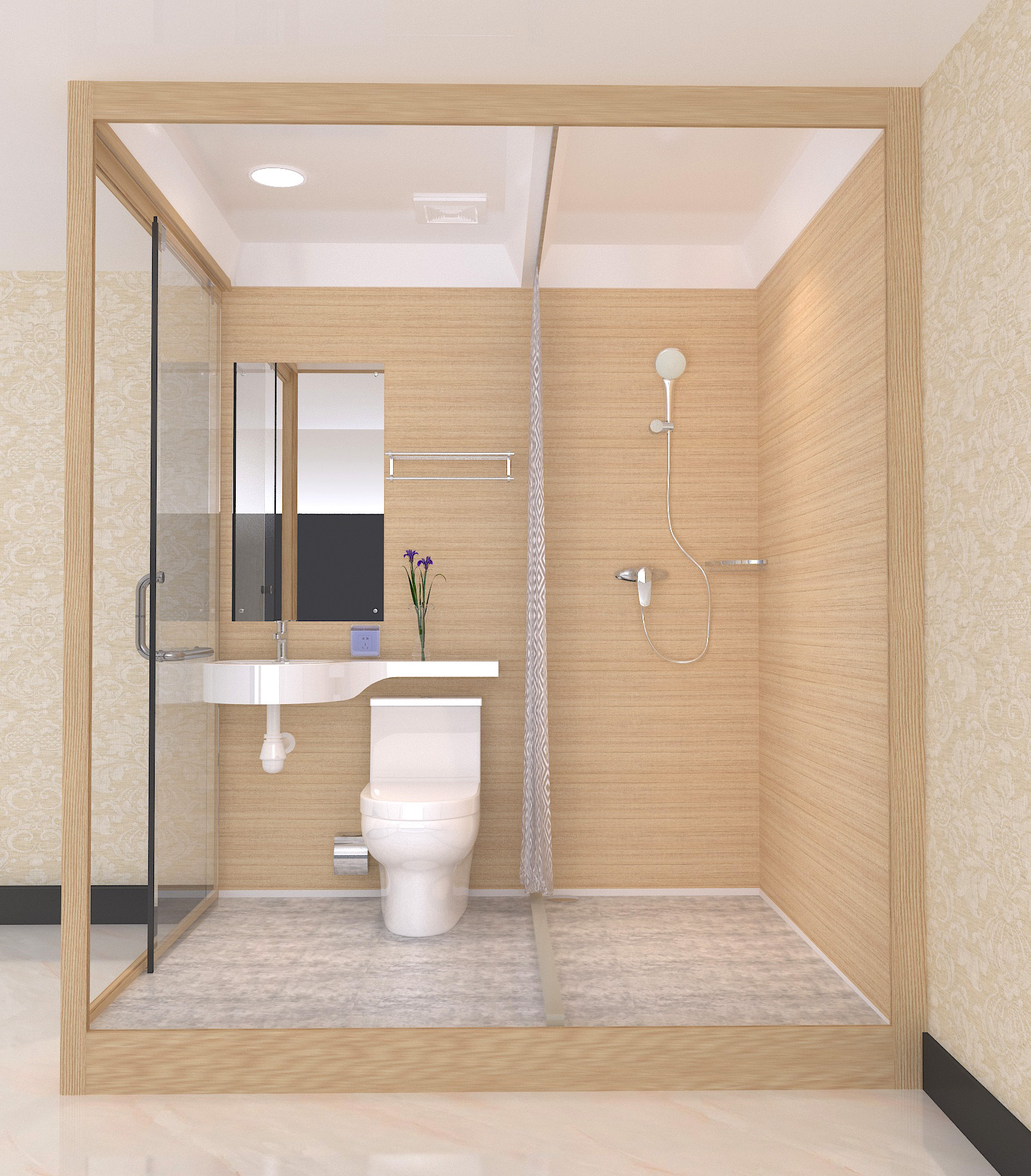 百思沐整体淋浴房 宾馆整体卫浴 酒店整体卫生间 公寓整体浴室