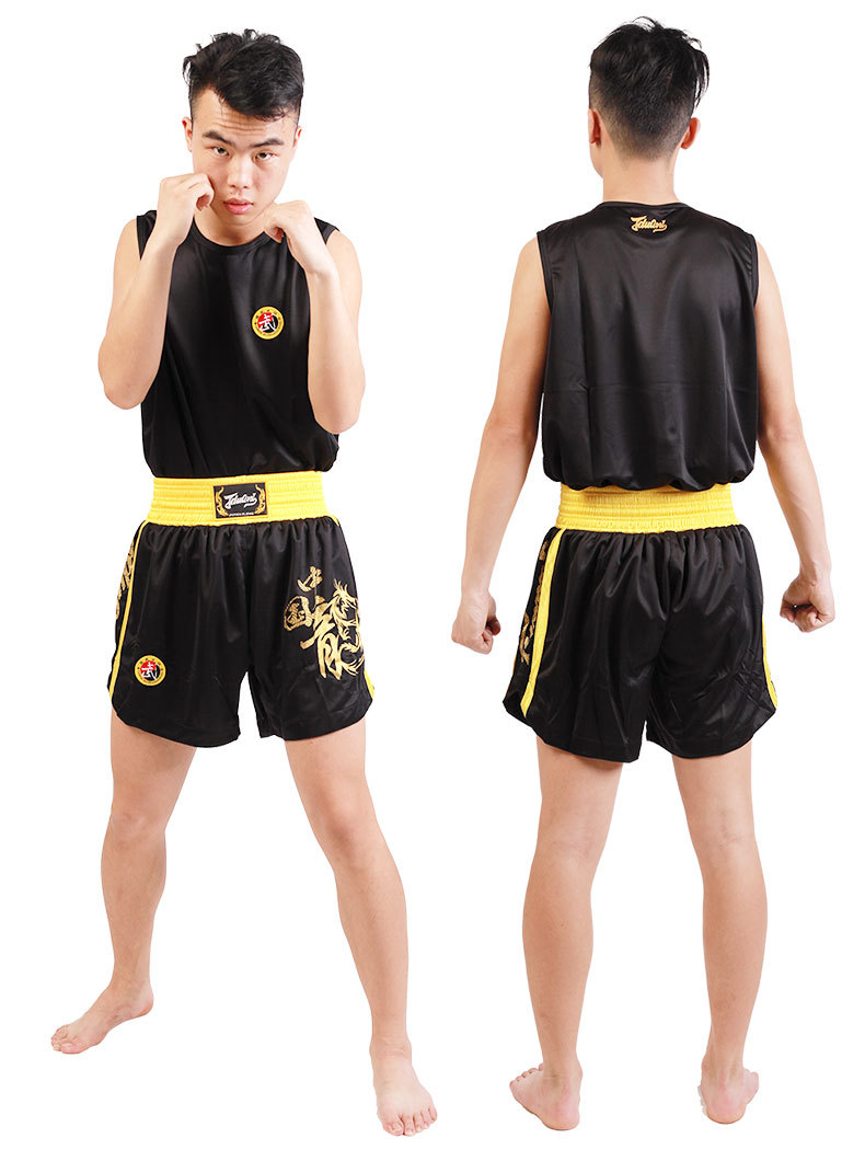九段龙新款中国龙散打服套装拳击服泰拳mma短裤背心格斗训练服装