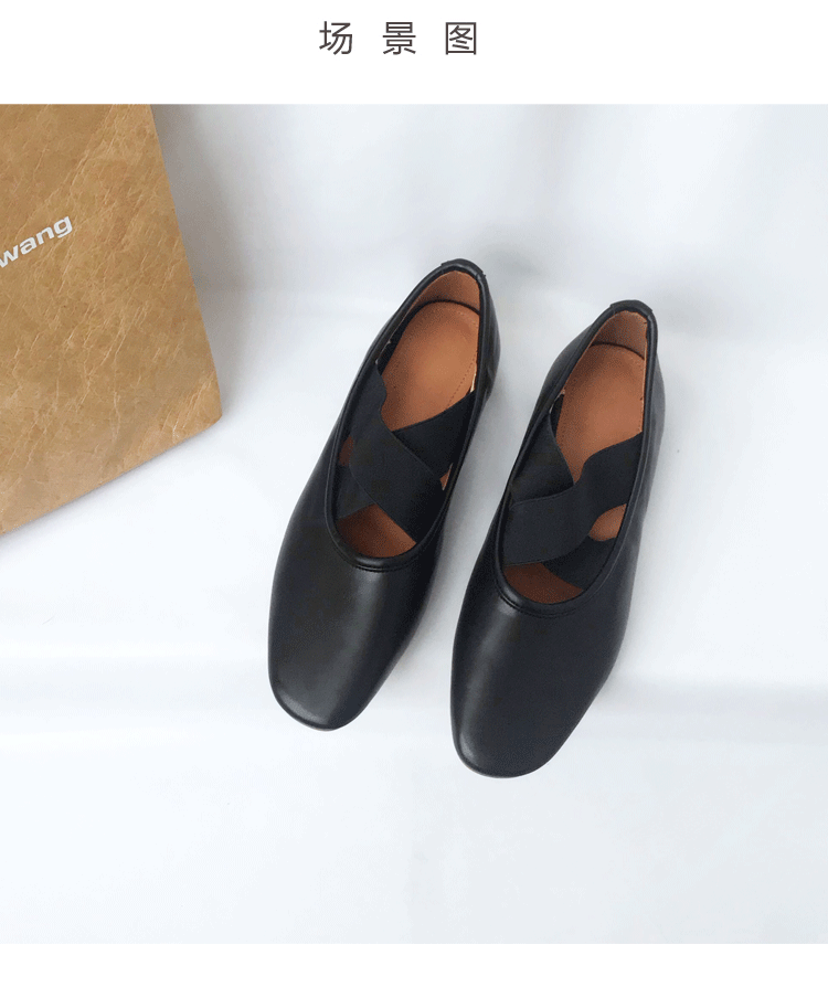 赫本鞋女复古玛丽珍圆头晚晚鞋女学生软妹交叉平底单鞋春季浅口软
