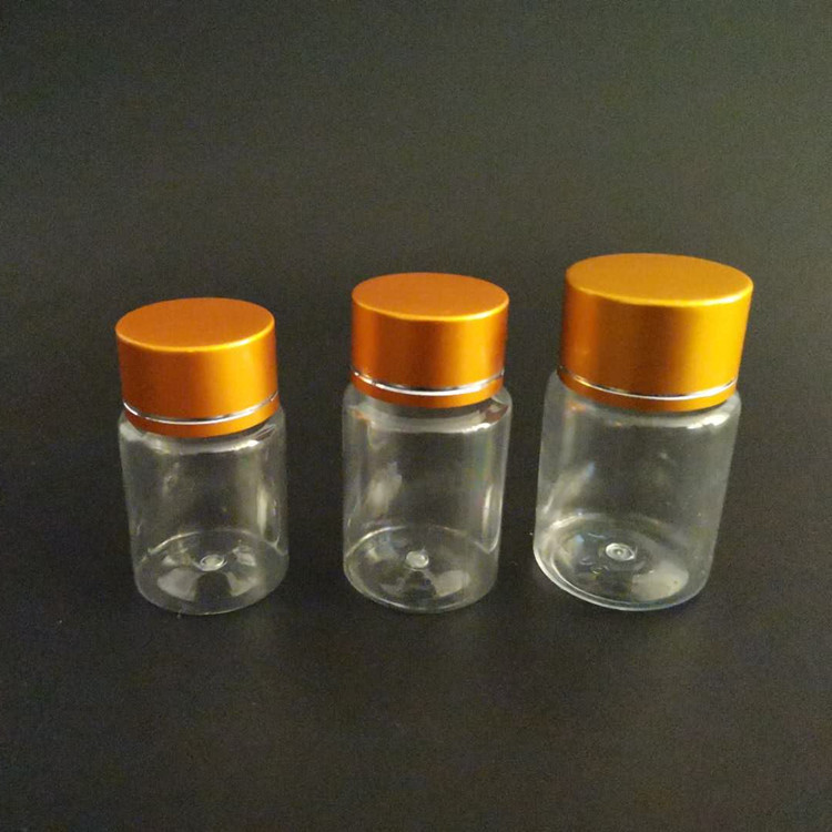 厂家批15毫升pet透明大口金属盖塑料瓶样品小药瓶 液体瓶胶囊瓶