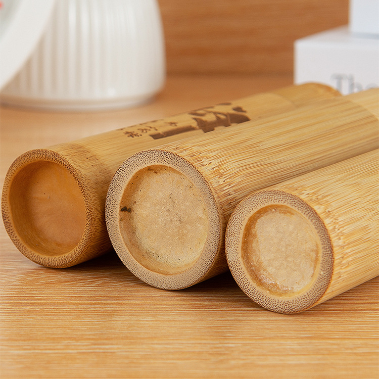 天然竹制茶叶筒随身便携迷你牙刷筒竹制品旅行竹茶叶罐密封小竹筒
