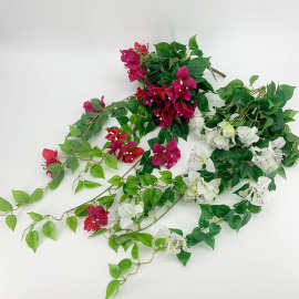 精品藤条仿真三角梅壁挂植物墙配材簕杜鹃藤小叶九重葛藤三角花藤