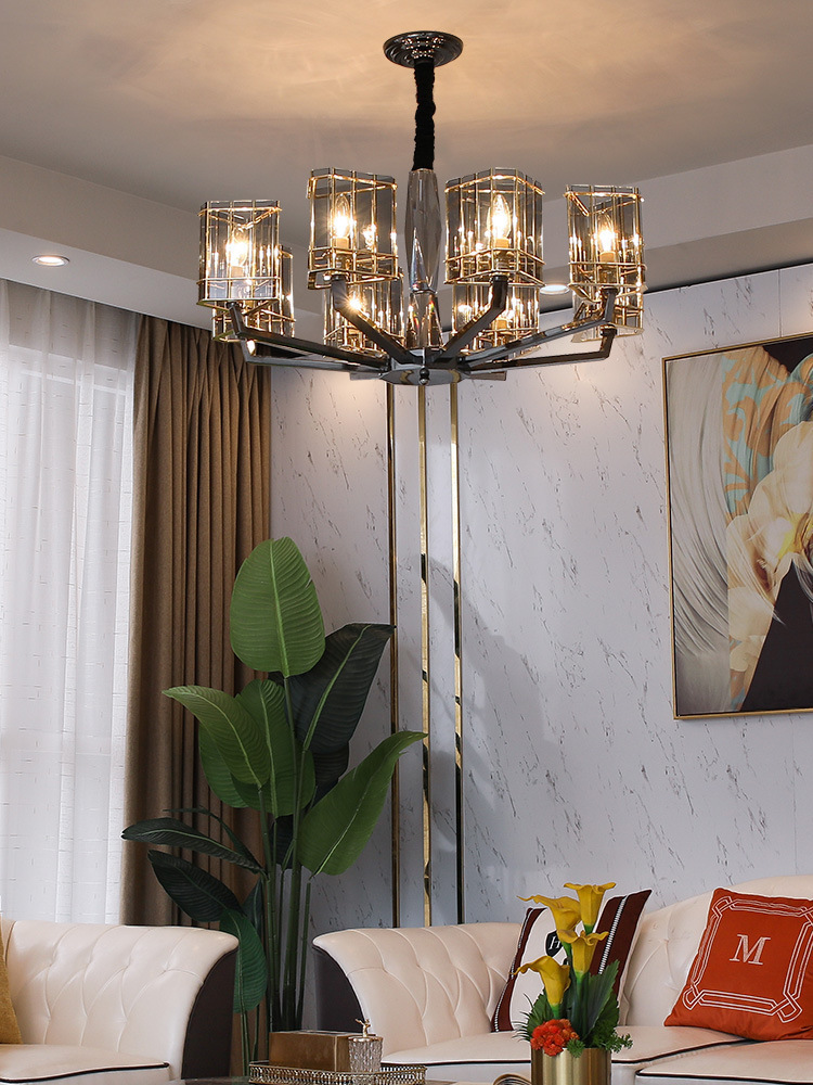 后现代轻奢水晶吊灯客厅灯个性创意别墅餐厅灯简约大气家用灯具