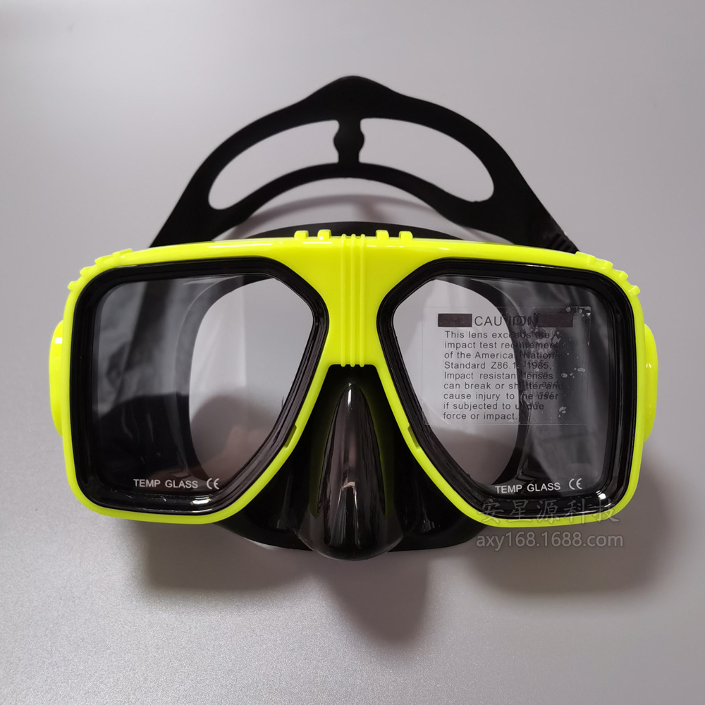 新款大框潜水镜 浮潜面罩成人男女款 游泳面镜 硅胶面罩 潜水眼镜