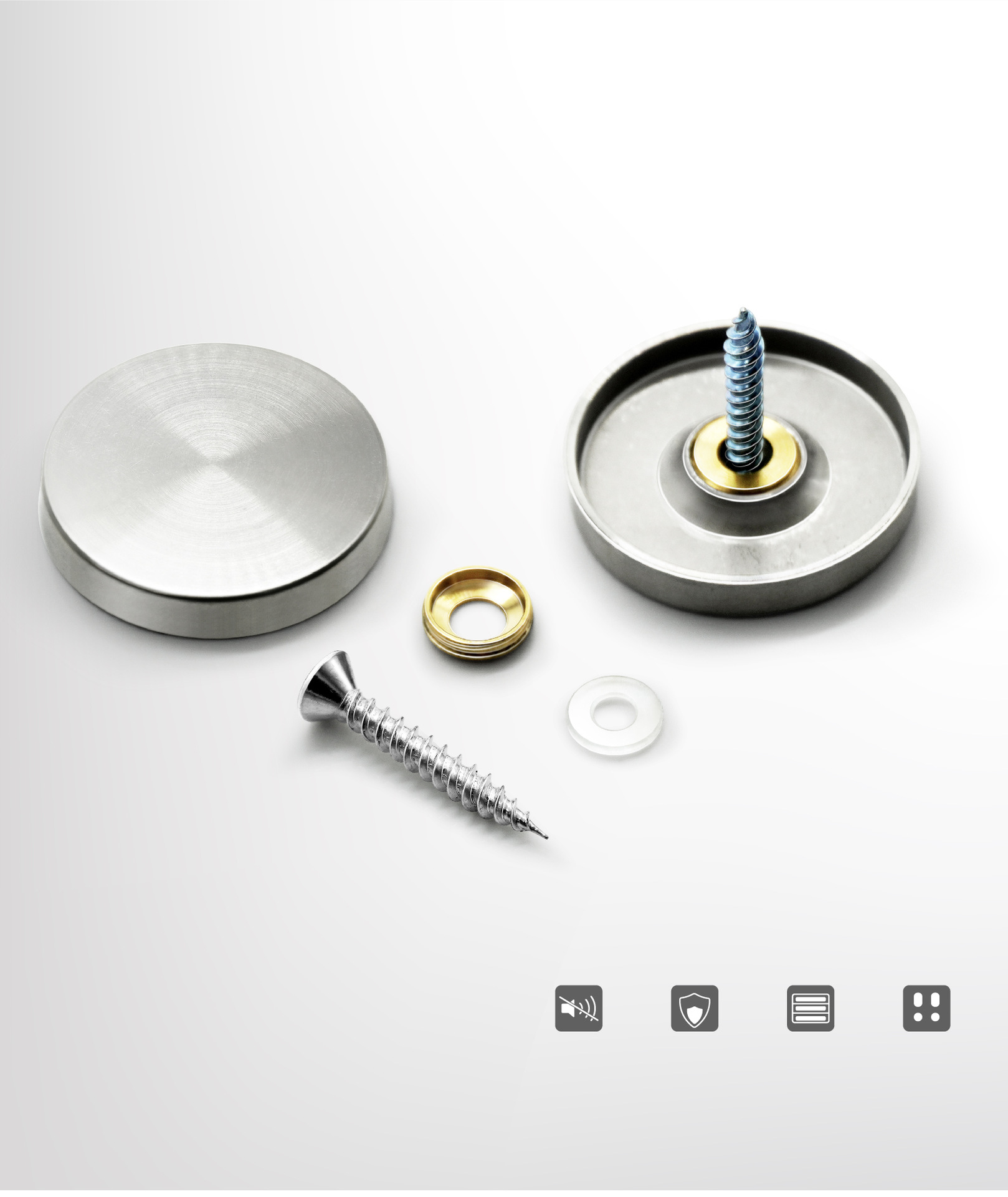 车边固定广告钉 不锈钢铜圈镜钉 玻璃钉装饰钉平面镜子装饰钉扣子