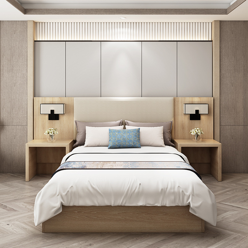 亚朵酒店家具标间全套宾馆床客房床快捷酒店民宿公寓星级套房定制