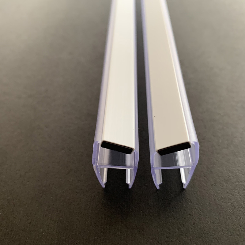 淋浴房玻璃门磁吸条135度钻石型大小缝隙密封条磁性防风pvc挡水条
