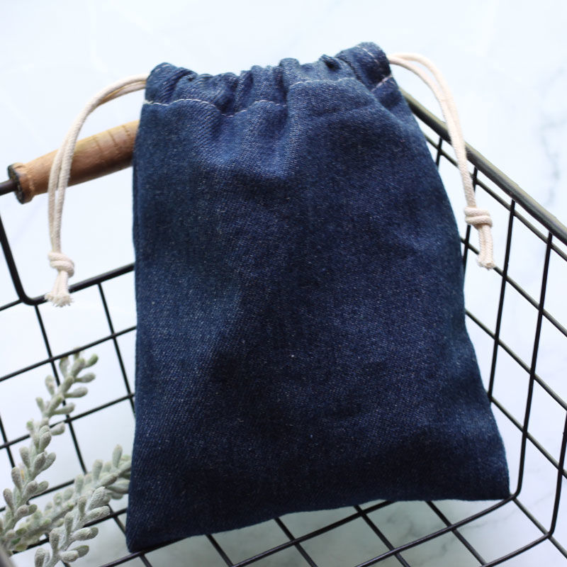 牛仔布袋束口袋收纳袋旅行整理袋 装衣服布袋小袋子内衣收纳包