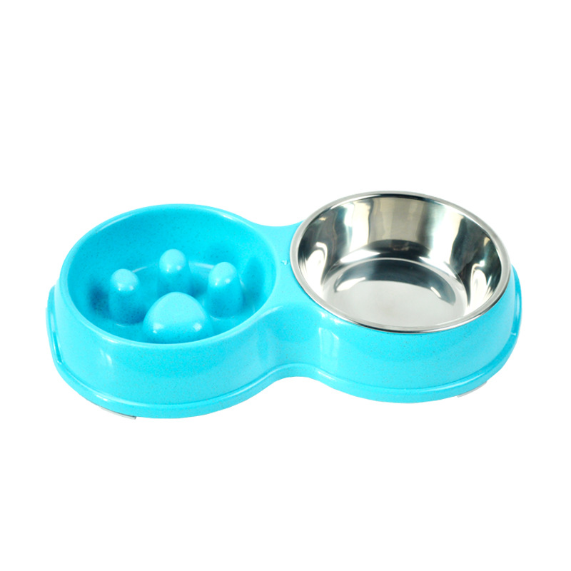 Pet Bowl Drinking Water Feeding Integrated Cat Drinking Bowl Dog Food Bowl Pet Slow Feeding Bowl Anti-Tumble Hot Sale Pet Supplies