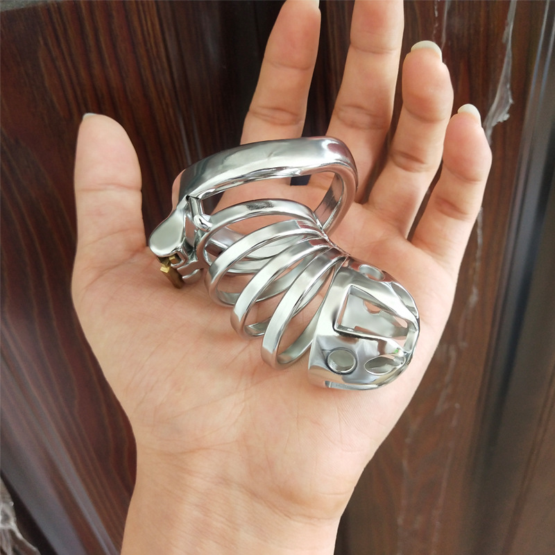 frrk 男用贞操锁不锈钢贞洁锁调教另类玩具cb鸟笼束缚jj笼