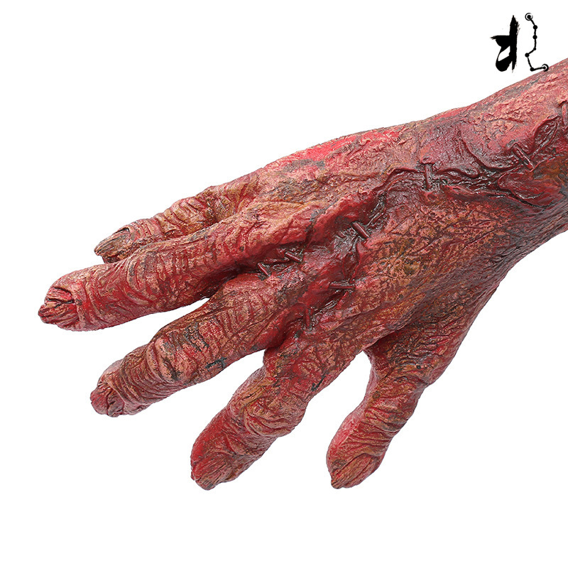 万圣节手套恐怖丧尸血手套ktv酒吧整蛊化妆派对道具魔鬼搪胶手套