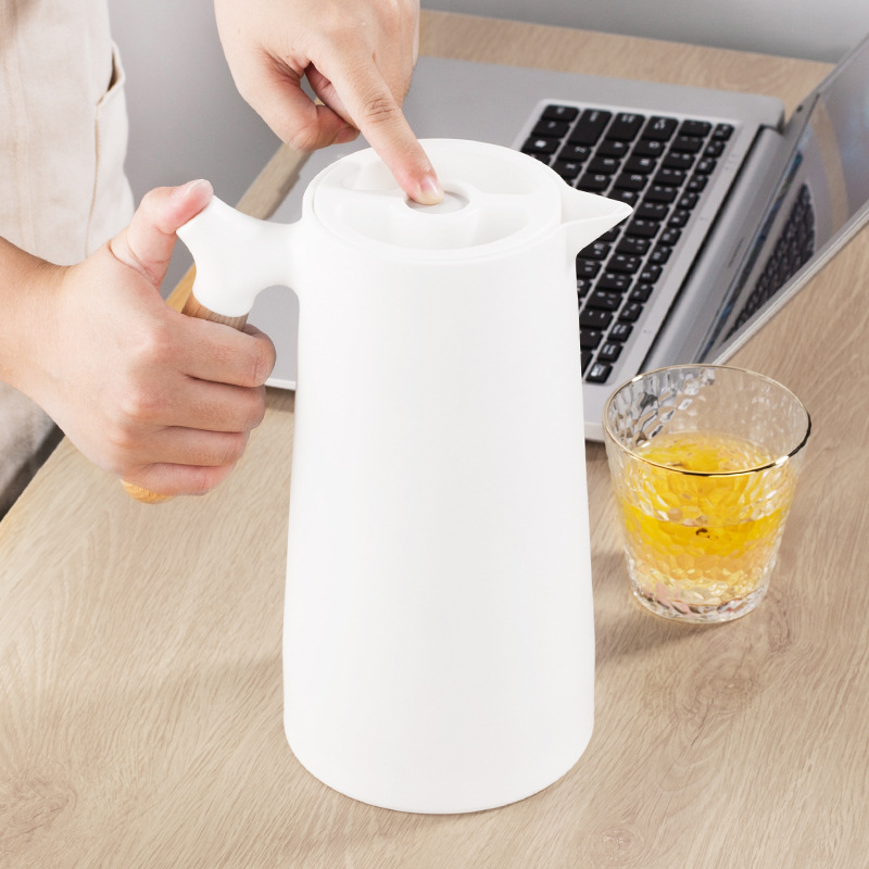 Nordic Thermal Insulation Kettle Household Thermal Pot Glass Liner Thermal Bottle Thermos Kettle Coffee Pot 1L Printing