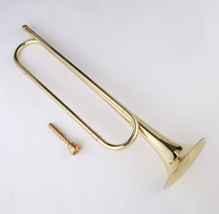 青年号学生少先队鼓号队小号乐器12公分 漆金色大喇叭初学少年号