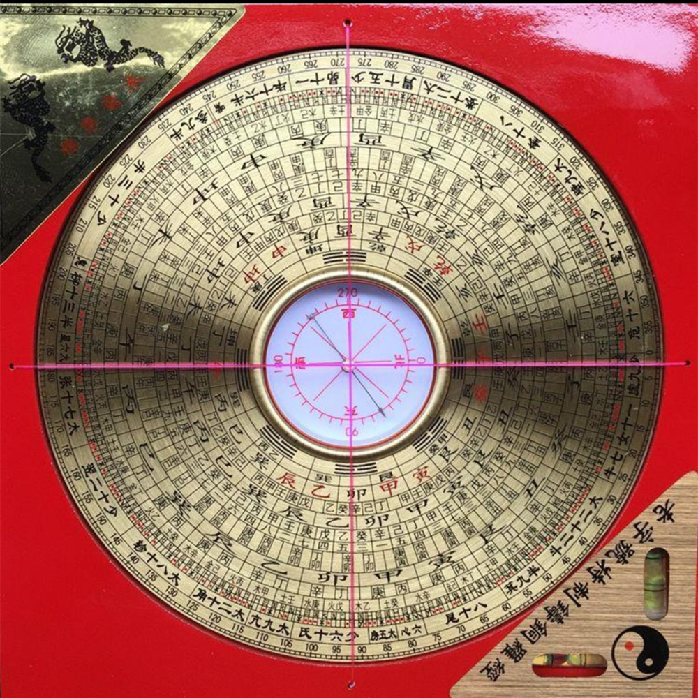 现货销售 四方 木质罗盘 罗经仪 香港风水盘罗经 大中小款