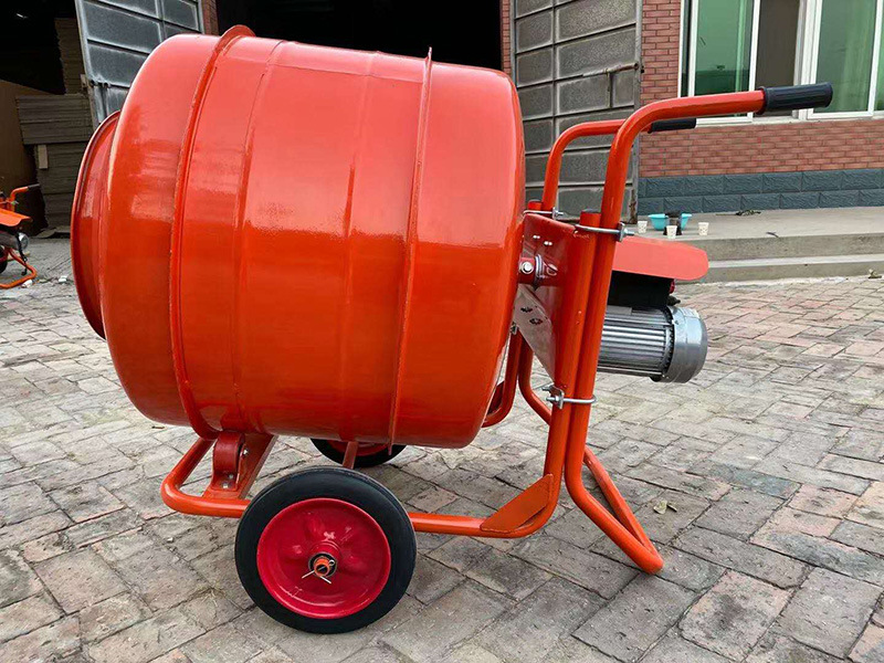小型电动手推式混凝土搅拌机350l水泥砂浆搅拌机小型砂浆搅拌滚筒-阿