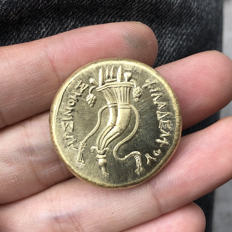 加厚加重希腊硬币黄铜镀银仿古工艺品国外纪念币不规则尺寸类型99