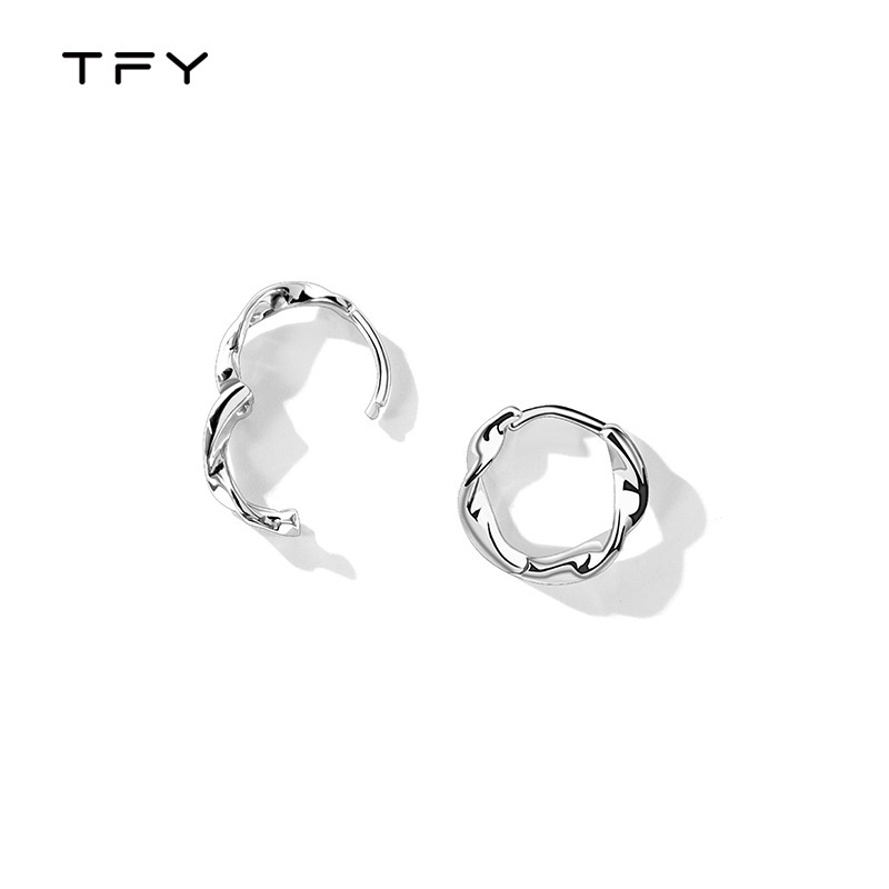 s925 full body silver korean silver ear ring female trendy small round ring earrings temperament silver ear studs ear piercing ear clip earrings