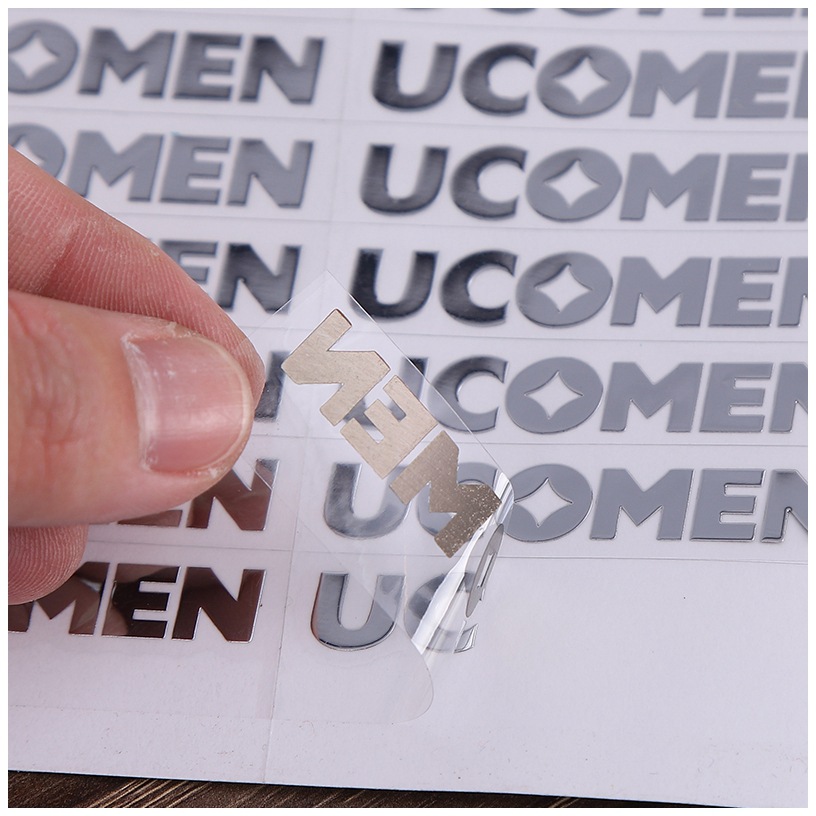 热销定制字母贴标uv转印贴uv立体感压贴纸,擦压转印贴纸厂家直销