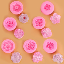多款花朵硅胶模具趣味DIY手工玫瑰花巧克力模具牡丹花烘焙硅胶模