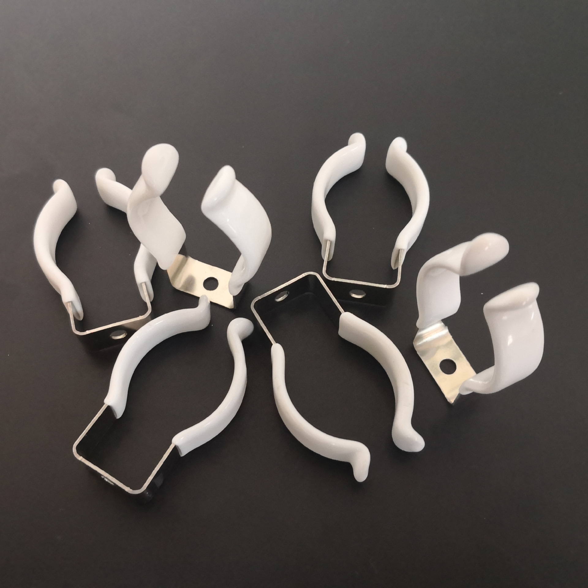 不锈钢管夹 不锈钢浸胶卡扣 t10灯管夹 u型管夹 不锈钢包胶卡扣