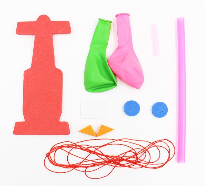 手工发明科技小制作气球动力火箭diy小学生 反冲力科学实验器材料