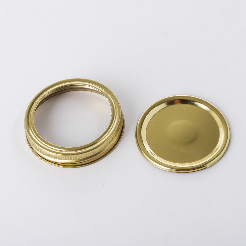 厂家直销70mm标口梅森罐马口铁盖子圆形86mm宽口分体金属铁盖跨境