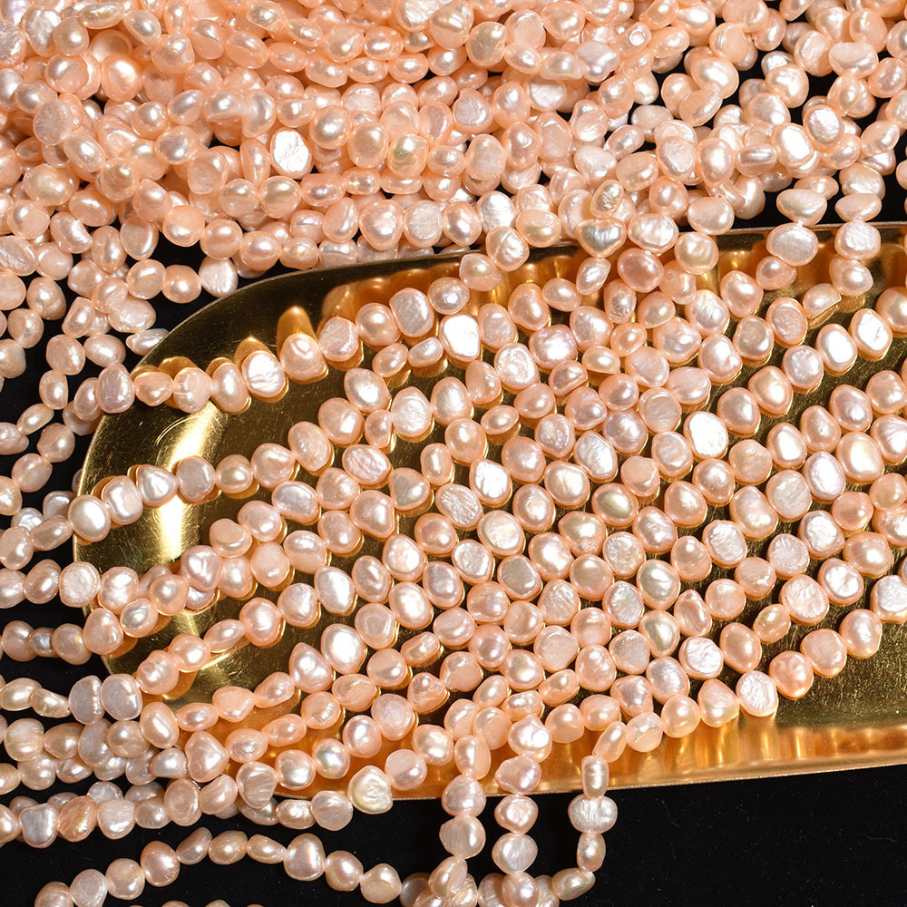 强光天然淡水珍珠4-11m两面光侧孔不规则巴洛克异形diy手工散珠