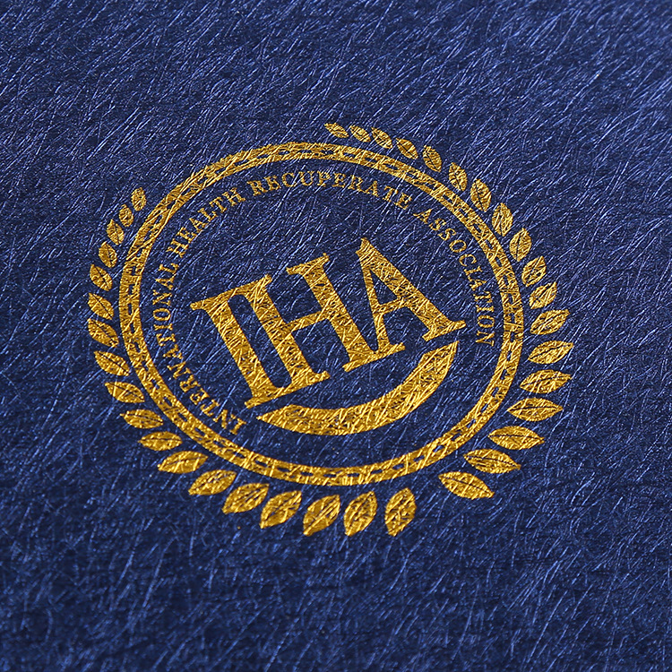 a4健康营养师资格证书封套蓝色拉丝封面加厚海绵烫金荣誉证书