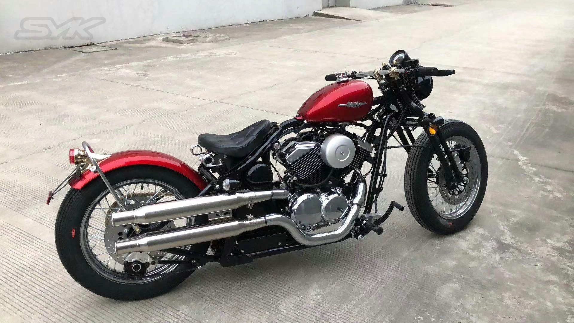 syk柴特博格250复古机车巡航车太子车哈雷款大排量摩托车bobber
