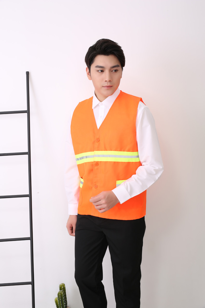 环卫清洁工马甲道路交通反光条马夹施工工人多口袋工作服背心印字
