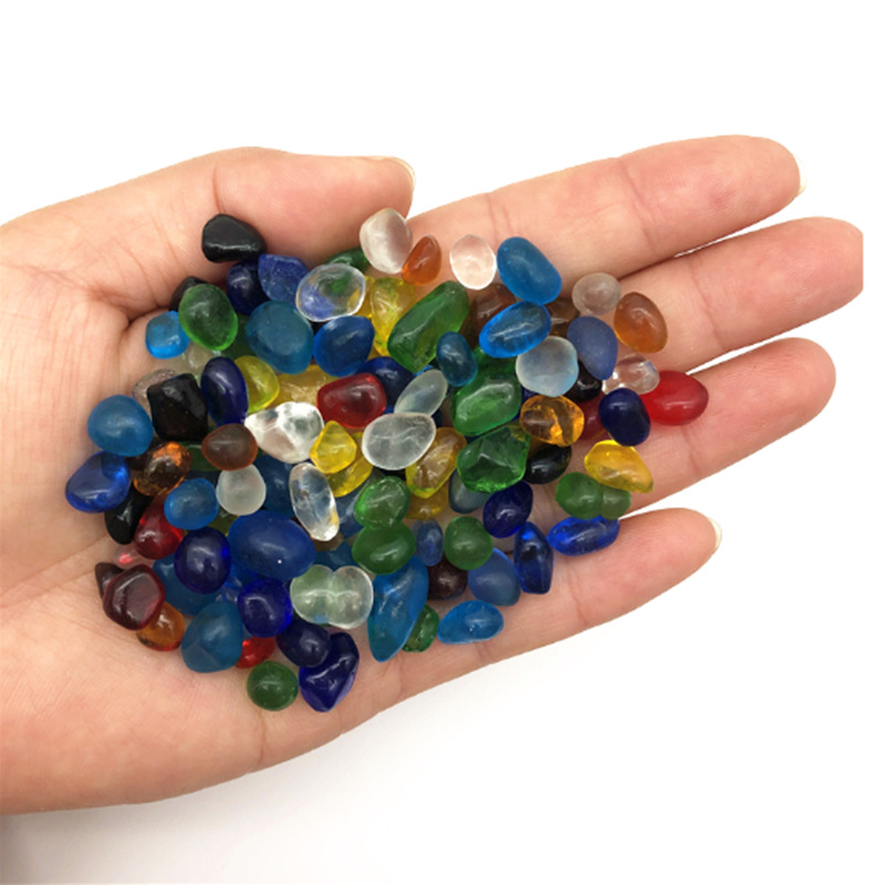 厂家直供七彩琉璃碎石 鱼缸石装饰石diy饰品配件