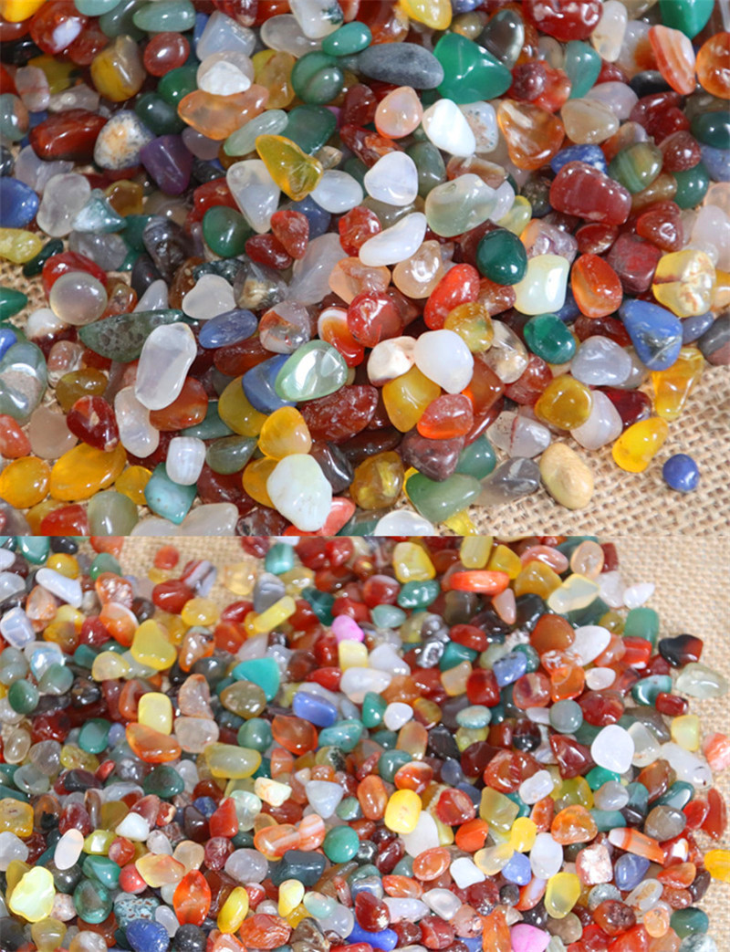 天然彩石碎石 佛教用品 七彩石头供佛七宝石修曼扎供石量大优