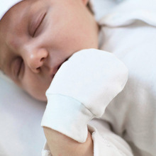 现货秋季棉质宝宝防抓手套 厂家现货0-3个月宝宝婴儿手套
