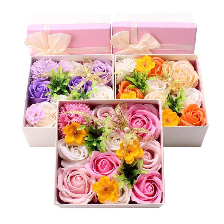 Artificial Soap Fake Rose Flower Gift Box Valentine's Day Gift Christmas Gift Girlfriends' Gift Girlfriend Birthday Surprise Creative