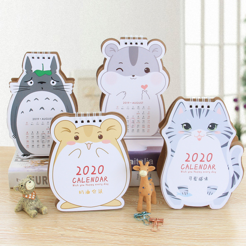 厂家定制2021年异形台历可爱卡通日历含农历节气年历批发量大定制