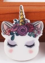 New Acrylic Plate Cartoon Unicorn Patch Children's Hair Accessories Clothing Accessories Popular Jewelry Accessories