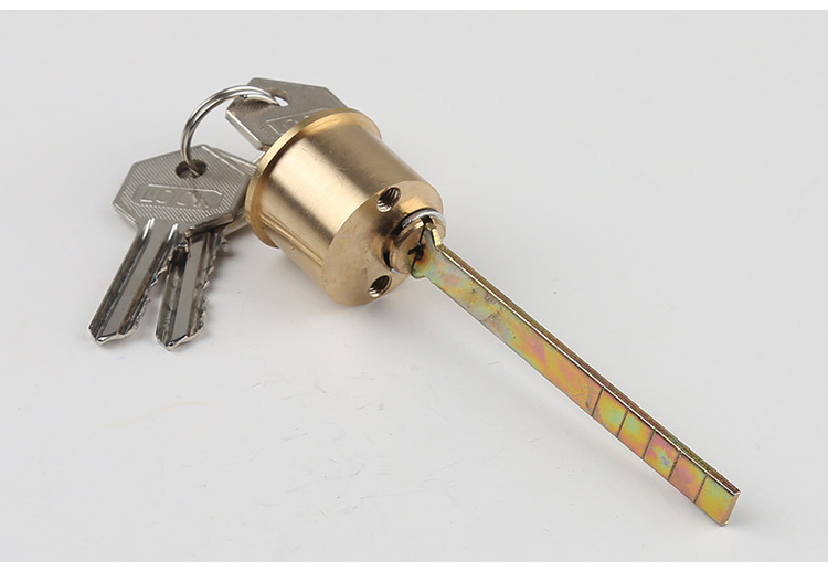 1073纯铜电控锁锁芯 外装门锁芯 偏芯正芯 防盗门一字锁芯