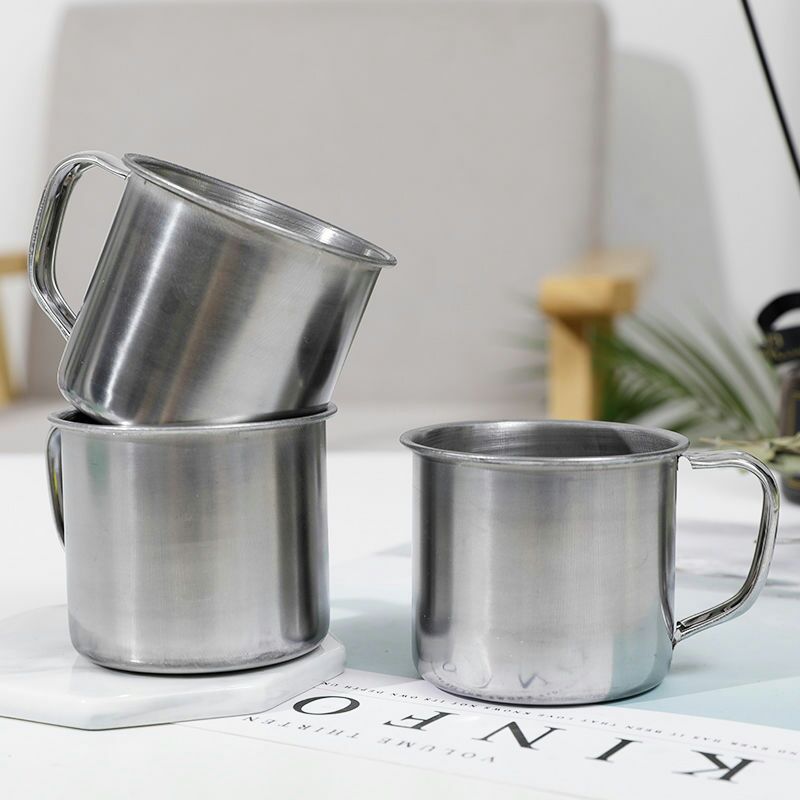 有磁小杯子 不锈钢口杯 茶缸 带把钢杯子铁水杯 茶杯 小酒杯