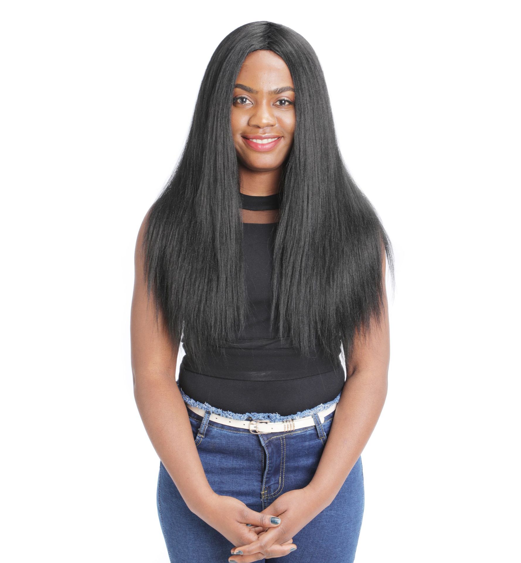 欧美外贸假发头套 非洲微卷长卷发女士头套 玉米须蓬松细yaki头套