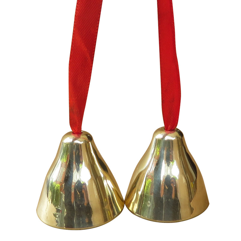 铜碰铃儿童打击乐器 亲子幼儿园教具 带绳小碰钟撞钟