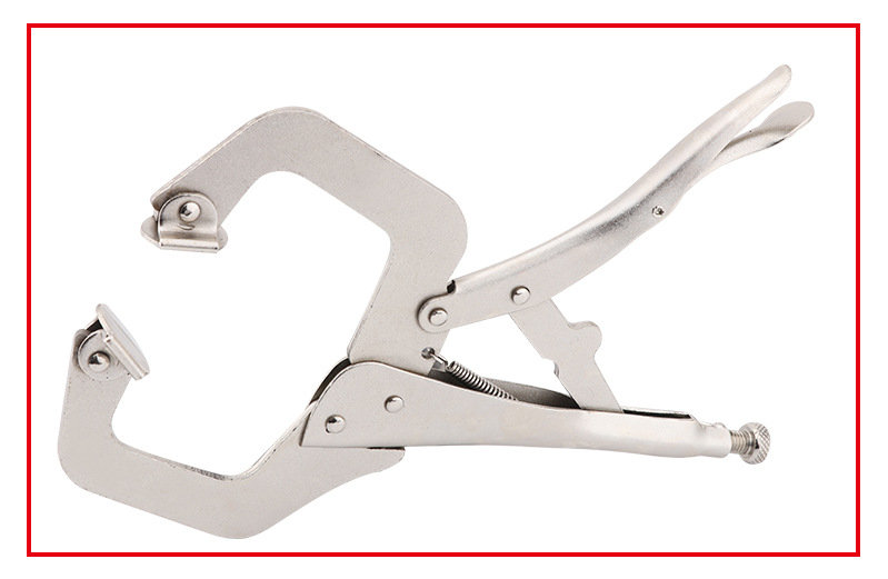 帝创大力钳系列c型圆嘴光柄胶把地暖链条型重型焊接大力手动钳子