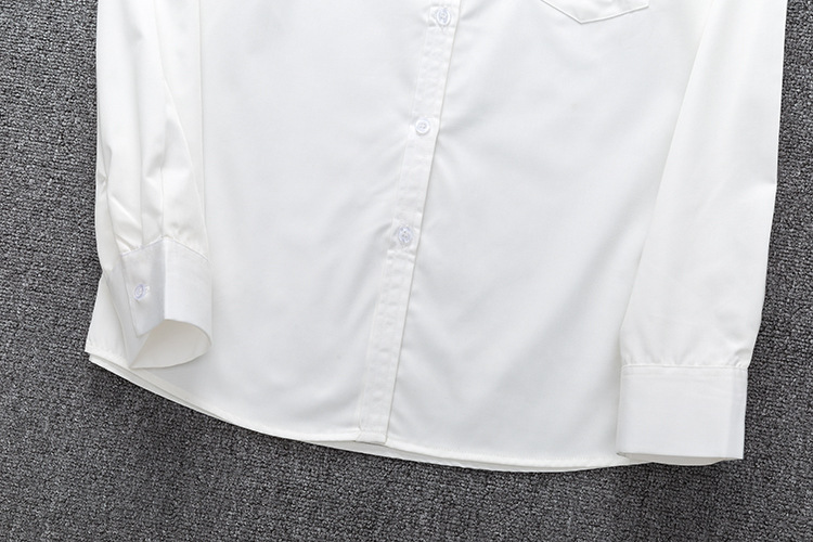 jk制服月下鹤刺绣jk黑白短袖长袖衬衫女学生学院风日系校供班服