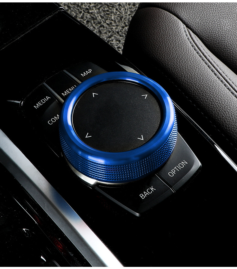 适用于宝马多媒体旋钮装饰圈新5系7系/x3/x4按键贴大旋钮改装内饰