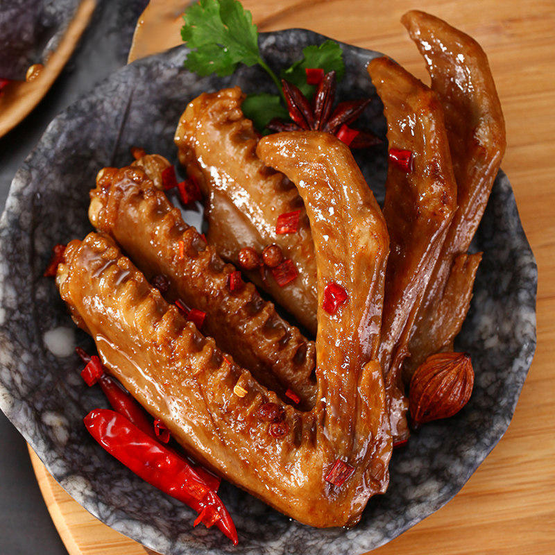 厂家直供麻辣鸭翅休闲零食小吃卤味批发香辣鸭翅即食鸭肉香辣鸭翅